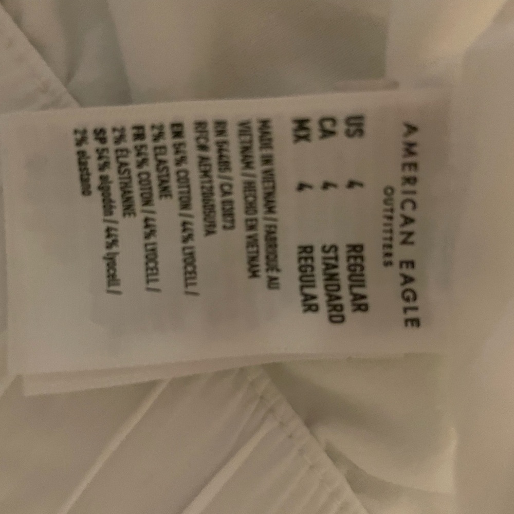 American Eagle White Wide Leg Trousers - Picture 8 of 13